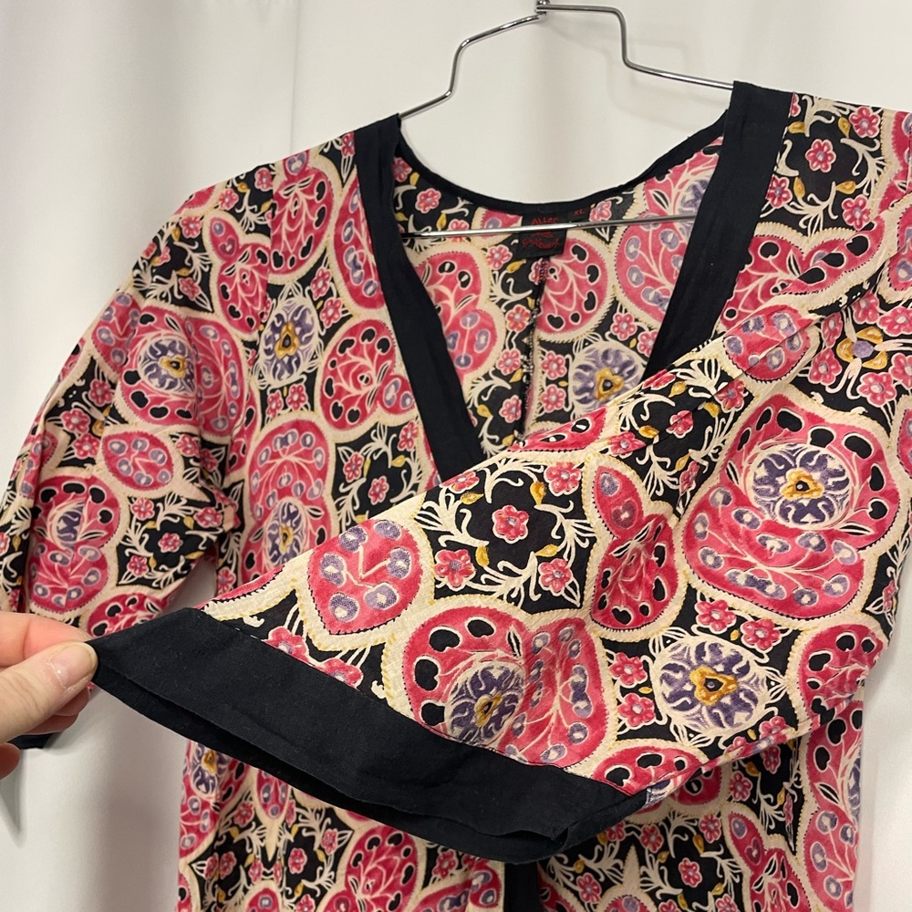 Aller Simplement Multicolored 3/4 Sleeve Tunic W/… - image 4